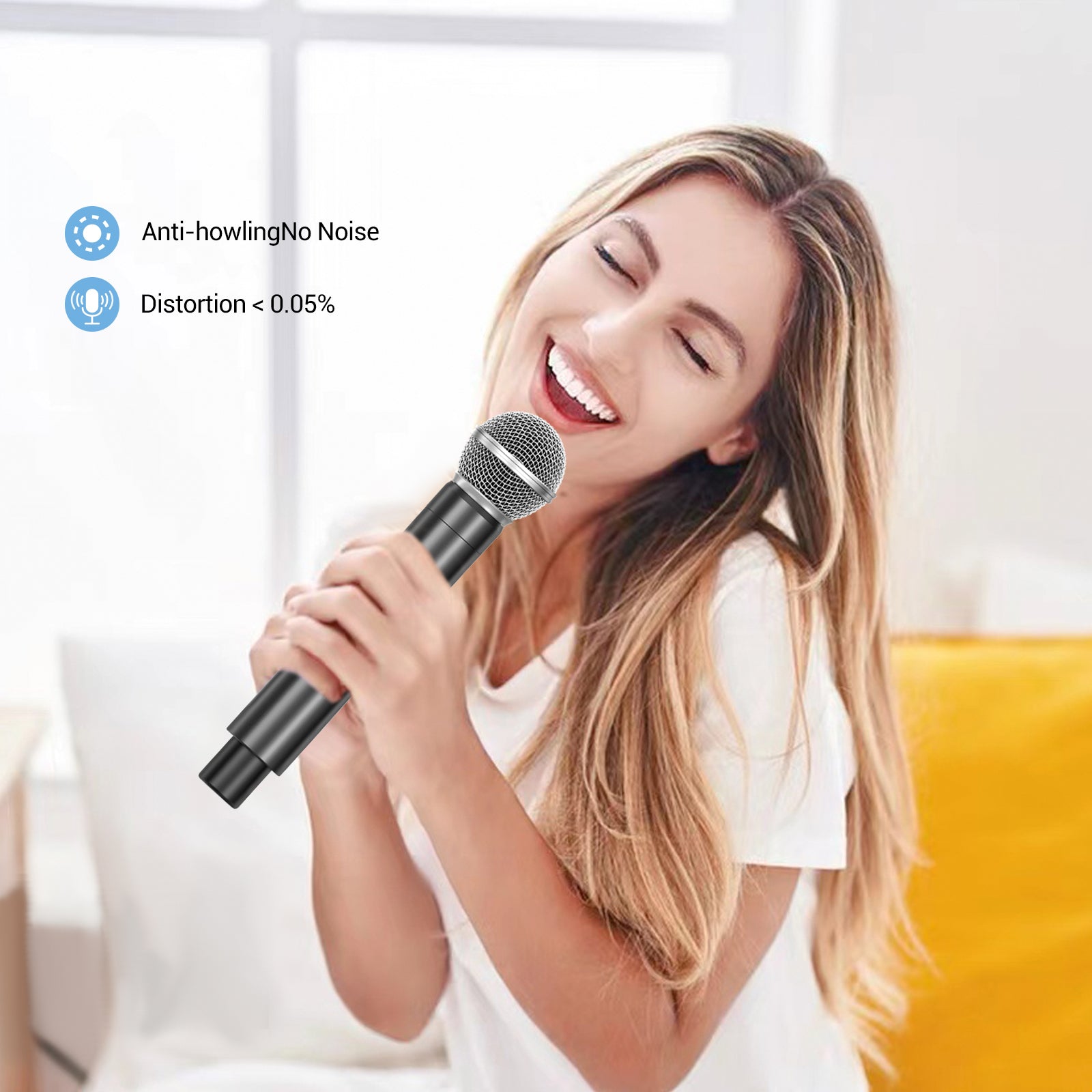 FDUCE W30 Wireless Microphone,UHF Dynamic Handheld Microphone