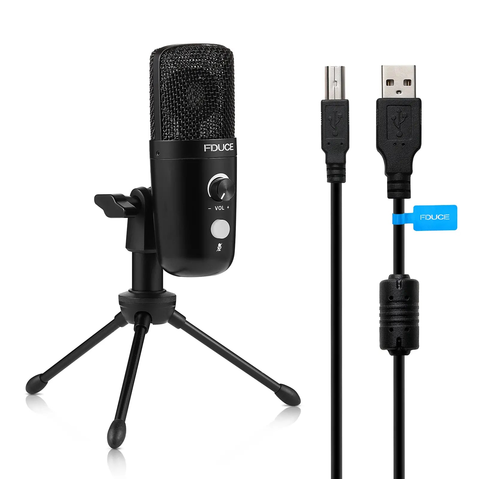  FDUCE USB Gaming Microphone for PC/PS4/PS5, Condenser Desktop  Mic for Streaming, Podcasting, Gaming with RGB Switch, Mute Button,  Headphone Monitoring, Pop Filter, Tripod stand-SL160 : Video Games